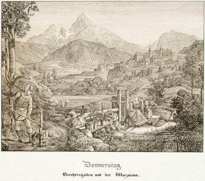 Donderdag: Berchtesgaden en de Watzmann door Ferdinand Olivier