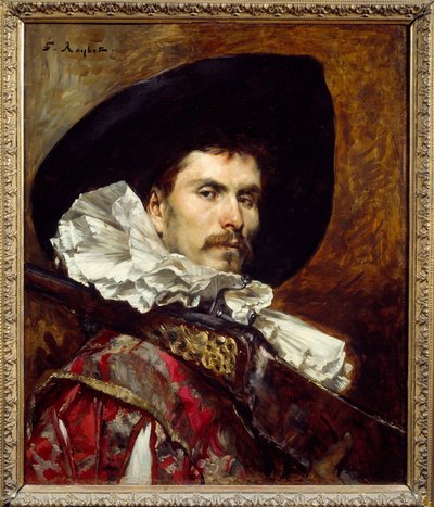 Een haakbusschutter in de 17e eeuw door Ferdinand Roybet