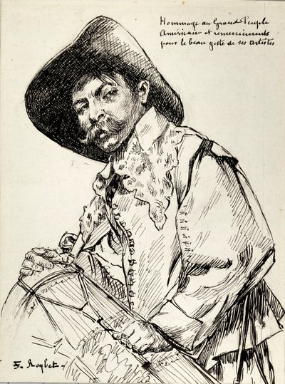 De drummer door Ferdinand Roybet