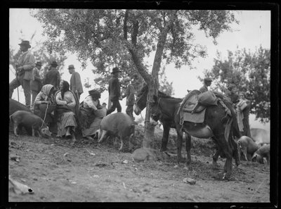 Op de bietenmarkt in Assisi door Ferdinand Schmutzer