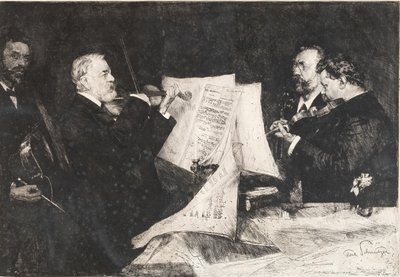 Het Joachim Kwartet, 1904 door Ferdinand Schmutzer