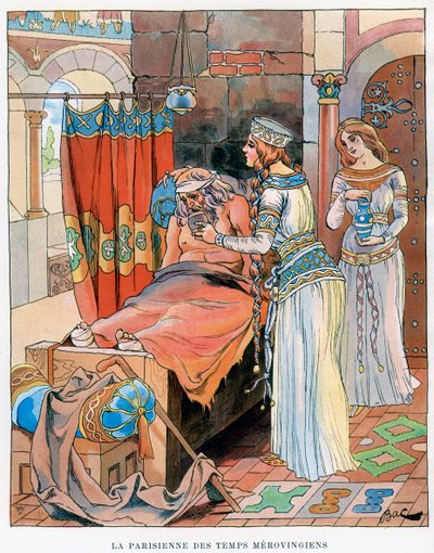 De Parijse Vrouw tijdens de Merovingen, 5e-8e eeuw na Christus door Ferdinand Sigismund Bac