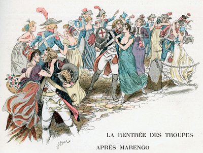 De terugkeer van Franse troepen uit Marengo, 1800, ca. 1870-1950 door Ferdinand Sigismund Bac