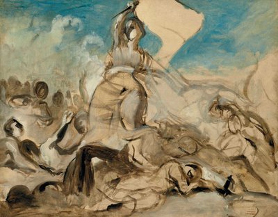 28 Juli - Vrijheid die het Volk Leidt door Ferdinand Victor Eugene Delacroix