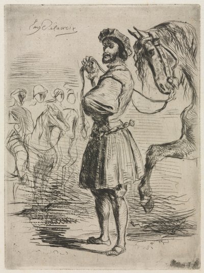 Een Heer in de Tijd van Frans I, 1833 door Ferdinand Victor Eugene Delacroix