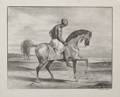 Afrikaan te paard, 1823 door Ferdinand Victor Eugene Delacroix