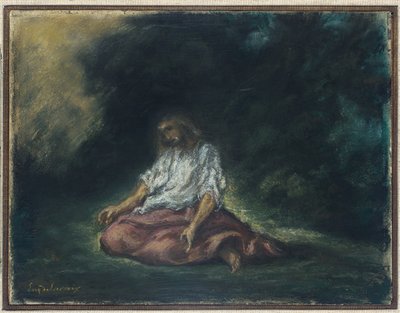 Christus in de Hof van Getsemane door Ferdinand Victor Eugene Delacroix