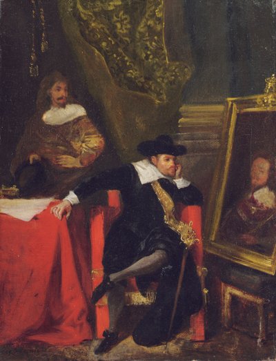 Cromwell in Windsor Castle, 1828 door Ferdinand Victor Eugene Delacroix