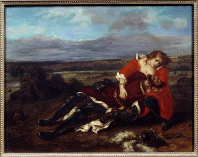 De dood van Lara door Ferdinand Victor Eugene Delacroix