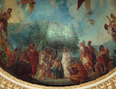 Afdaling naar Limbes: de groep van illustere personen door Ferdinand Victor Eugene Delacroix