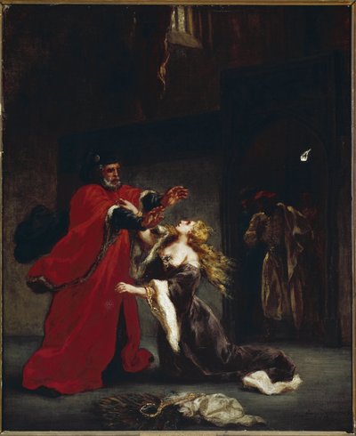 Desdemona vervloekt door haar vader door Ferdinand Victor Eugene Delacroix