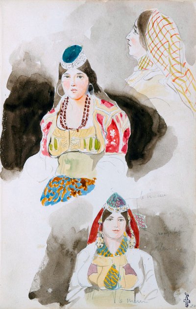 Uit het Marokkaanse Schetsboek, 1832 door Ferdinand Victor Eugene Delacroix