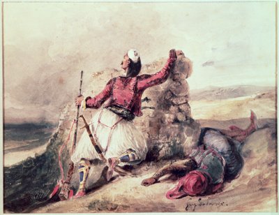 Grieken Onder Beleg door Ferdinand Victor Eugene Delacroix