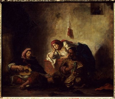 Joodse muzikanten in Mogador (1847) door Ferdinand Victor Eugene Delacroix