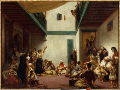 Joodse bruiloft in Marokko door Ferdinand Victor Eugene Delacroix