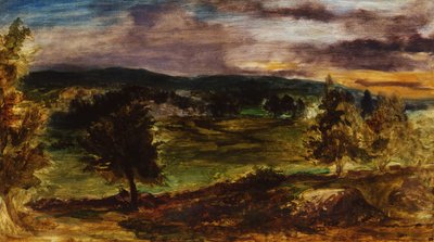 Landschap bij Champrosay, c.1849 door Ferdinand Victor Eugene Delacroix