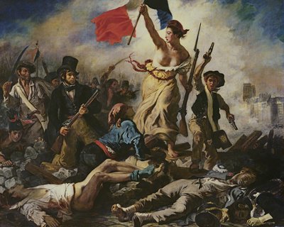 De Vrijheid leidt het Volk, 28 juli 1830 door Ferdinand Victor Eugene Delacroix