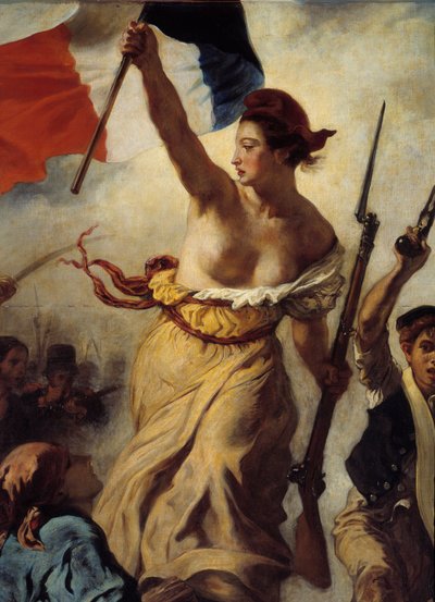 Vrijheid leidt het Volk (detail) door Ferdinand Victor Eugene Delacroix