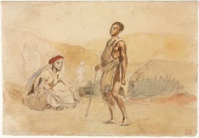 Marokkanen op het Platteland, 1832 door Ferdinand Victor Eugene Delacroix