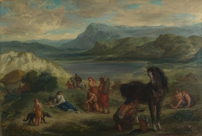 Ovidius bij de Skythen. 1859 door Ferdinand Victor Eugene Delacroix