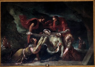 Pietà of Deploratie door Ferdinand Victor Eugene Delacroix