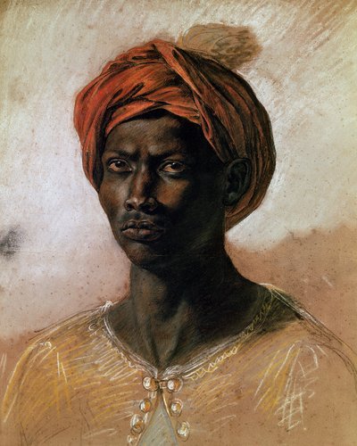 Portret van een Turk in een Tulband, c.1826 door Ferdinand Victor Eugene Delacroix