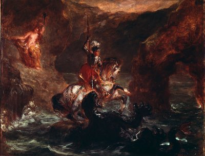 Sint-Joris doodt de draak door Ferdinand Victor Eugene Delacroix