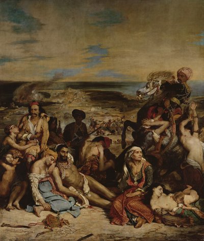 Scènes uit het Bloedbad van Chios, 1822 door Ferdinand Victor Eugene Delacroix