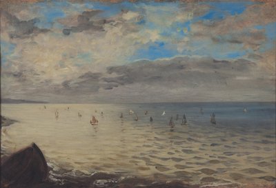 Zee gezien vanaf de hoogten van Dieppe door Ferdinand Victor Eugene Delacroix