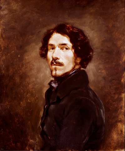 Zelfportret op 44-jarige leeftijd door Ferdinand Victor Eugene Delacroix