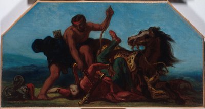 Schets voor de Salon de la Paix in het stadhuis van Parijs: Hercules verslaat Hippolyta, koningin van de Amazonen, tussen 1849 en 1852 door Ferdinand Victor Eugene Delacroix