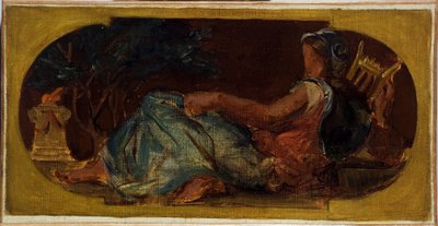 Schets voor de Salon de la Paix in het stadhuis van Parijs: Minerva, tussen 1849 en 1852 door Ferdinand Victor Eugene Delacroix