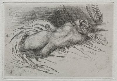 Studie van een Vrouw van Achteren Gezien, 1833 door Ferdinand Victor Eugene Delacroix