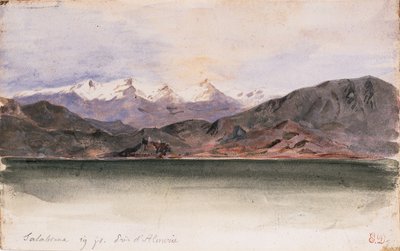 De Kust van Spanje bij Salabrena door Ferdinand Victor Eugene Delacroix