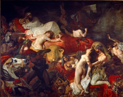 De dood van Sardanapalus door Ferdinand Victor Eugene Delacroix