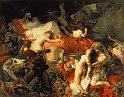 De dood van Sardanapalus door Ferdinand Victor Eugene Delacroix