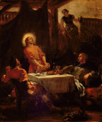 De discipelen in Emmaüs, 1853 door Ferdinand Victor Eugene Delacroix