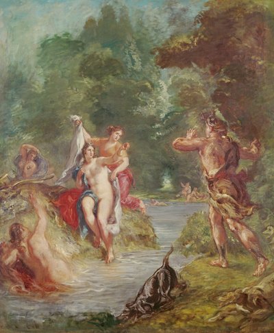 De vier seizoenen, zomer: Diana en Actaeon, 1862 door Ferdinand Victor Eugene Delacroix
