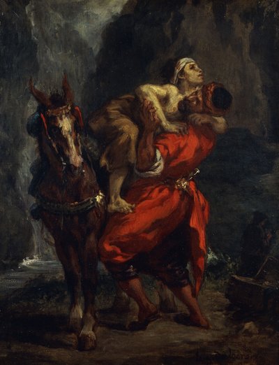 De barmhartige Samaritaan door Ferdinand Victor Eugene Delacroix