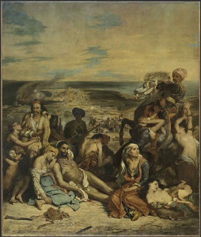Het bloedbad van Chios, 1824 door Ferdinand Victor Eugene Delacroix