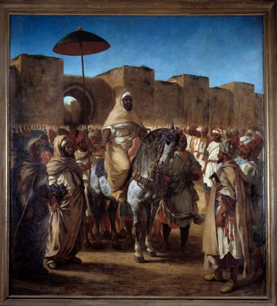 De sultan van Marokko Muley Abd Err Rahman door Ferdinand Victor Eugene Delacroix