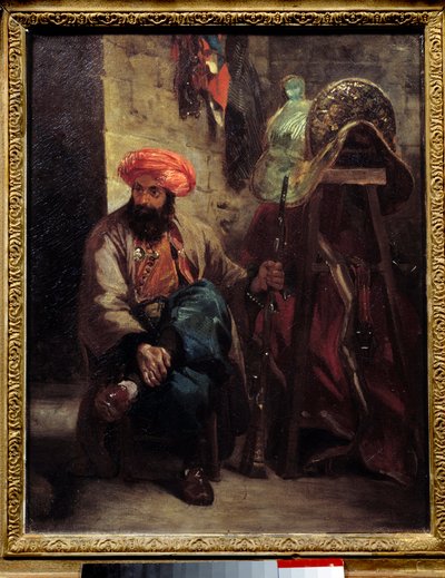 Het Turkse zadel door Ferdinand Victor Eugene Delacroix
