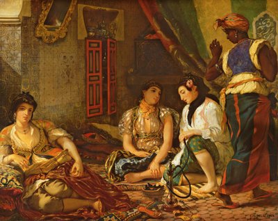 De Vrouwen van Algiers in hun Appartement door Ferdinand Victor Eugene Delacroix