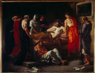De dood van Marcus Aurelius (121-180) door Ferdinand Victor Eugene Delacroix