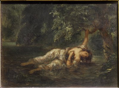 De dood van Ophelie door Ferdinand Victor Eugene Delacroix