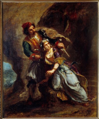 De verloving van Abydos door Ferdinand Victor Eugene Delacroix