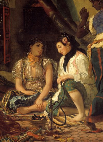 De vrouwen van Algiers in hun appartement (detail) door Ferdinand Victor Eugene Delacroix