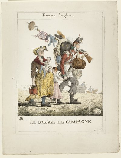 Engelse troepen: de veldbagage door Ferdinand Victor Eugene Delacroix