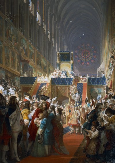 Lodewijk XIV van Frankrijk ontvangt vertegenwoordigers van de sociale klassen in Parijs door Ferdinand the Elder Piloty
