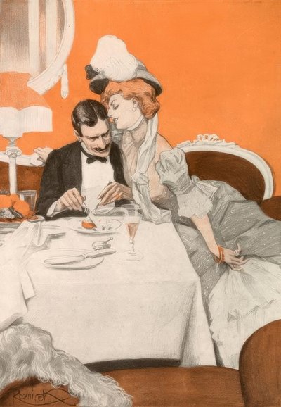 Niet te stormachtig! Uw passie mag wat mij betreft alles ruïneren, behalve mijn gewaad door Ferdinand von Reznicek